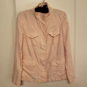 Talbots Pale Pink Cotton Blend Lightweight Jacket